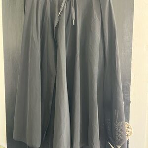 HALARA Black Full A-Line Skirt with Drawstring Waist